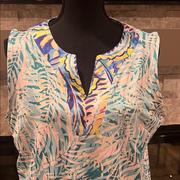 Stella Parker Sleeveless Summer dress with tropical print size Large - Picture 3 of 14